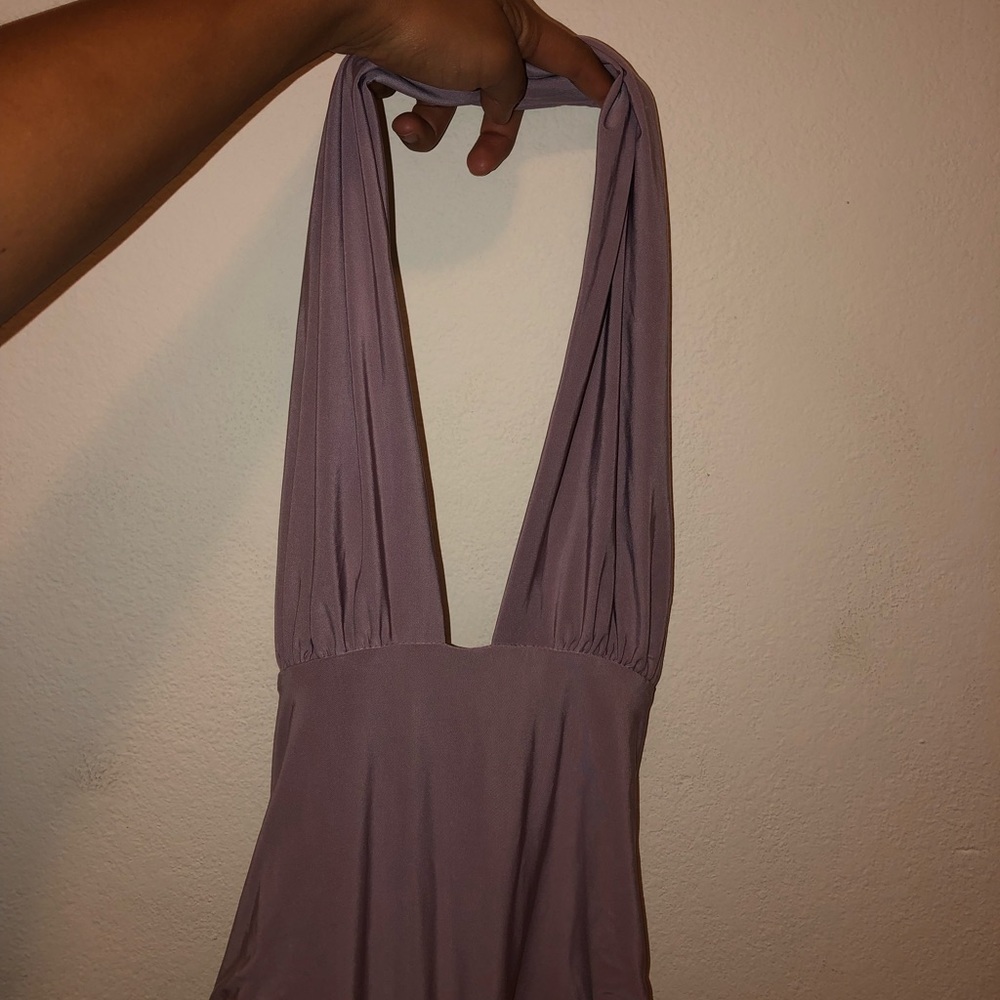 Missguided mauve blush bodysuit cowl neck halter